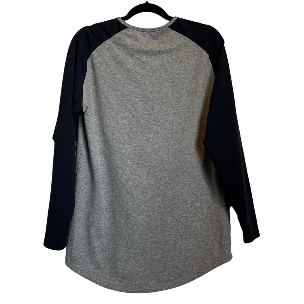 Bylt Drop Cut Lux Baseball Long Sleeve T-Shirt Gray Navy Raglan Men's Medium L/S - Picture 3 of 8